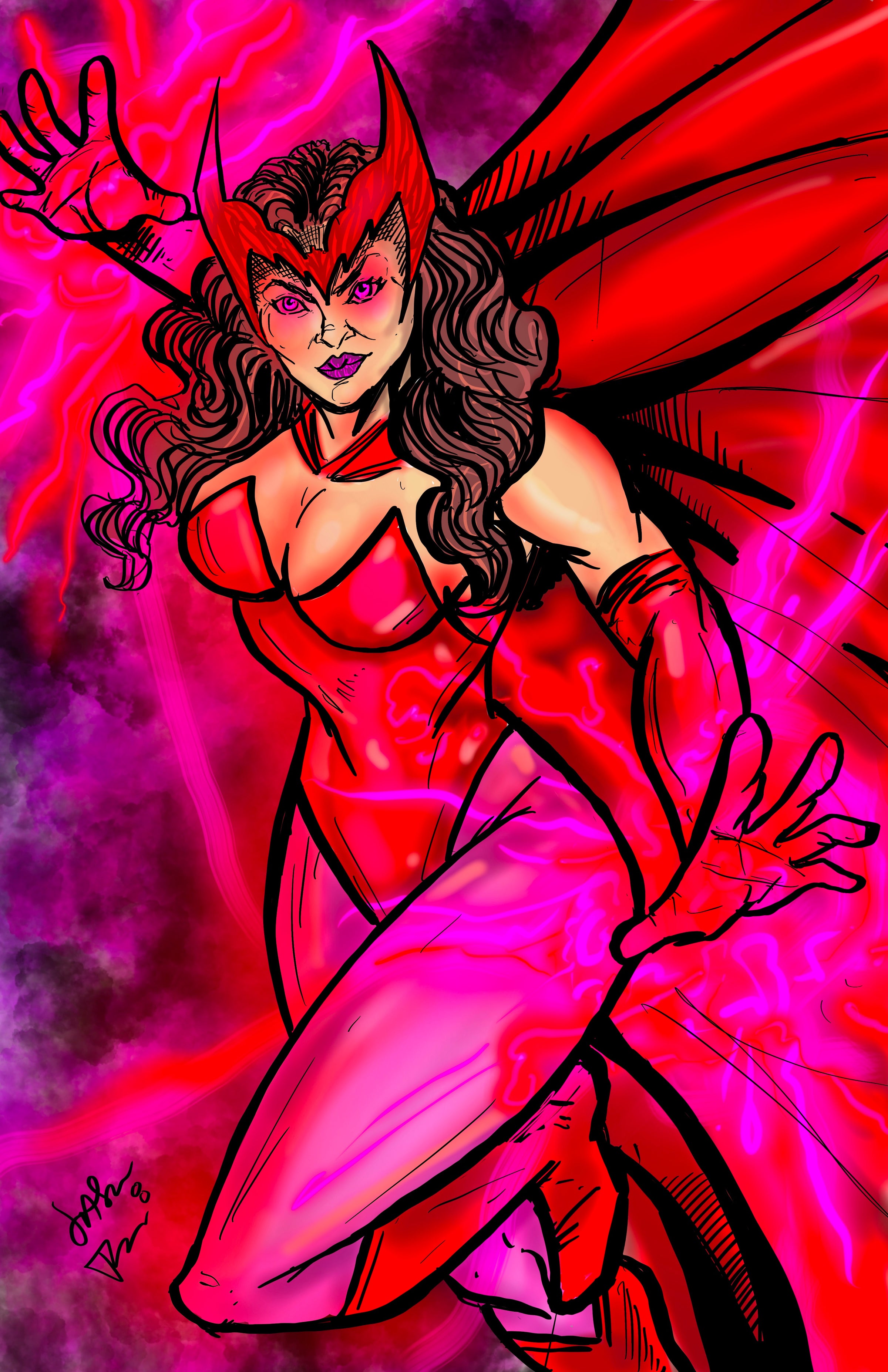 Scarlet Witch 13X18 Metal print